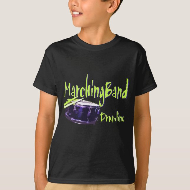 Camiseta Línea de tambor de banda de marcha (Anverso)