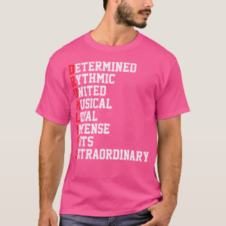 Camiseta Línea de tambores de banda de marcha