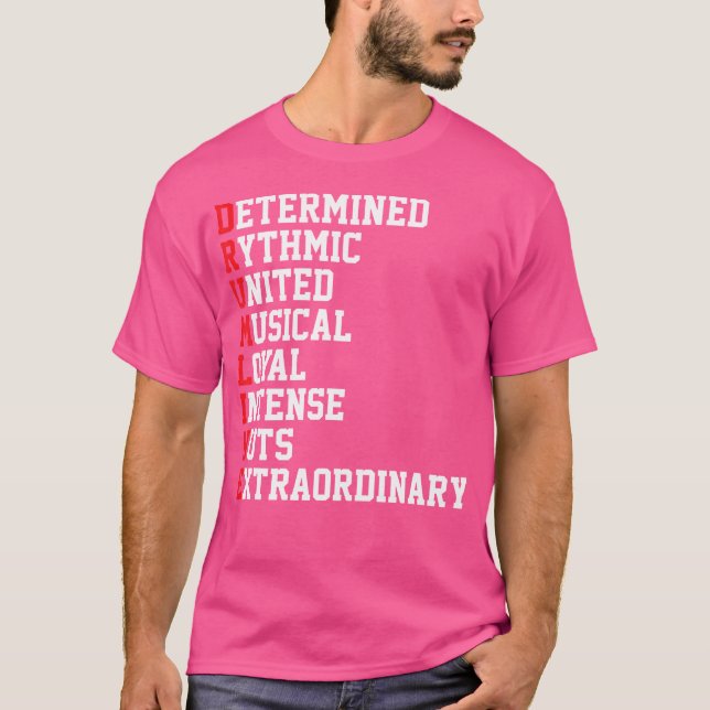 Camiseta Línea de tambores de banda de marcha (Anverso)