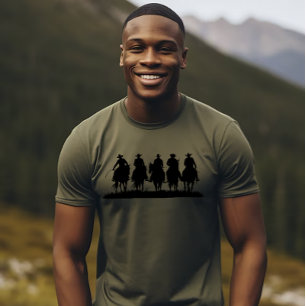 Camiseta Línea de Vaqueros a Caballo