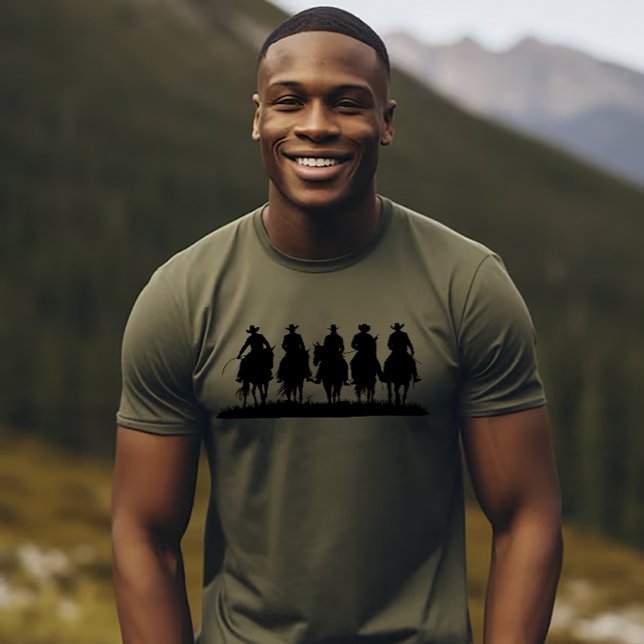 Camiseta Línea de Vaqueros a Caballo (Subido por el creador)