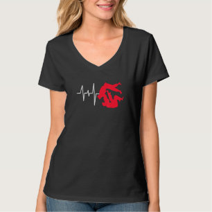 Camiseta Línea de vida 10 del Judo Marcial de Judo de Heart