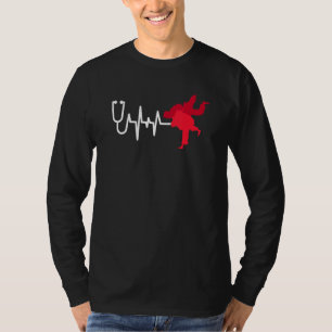 Camiseta Línea de vida cardíaca marcial Judo deportivo Hear