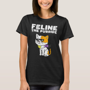 Camiseta Línea Del Género De Bandera No Binario De Purride 