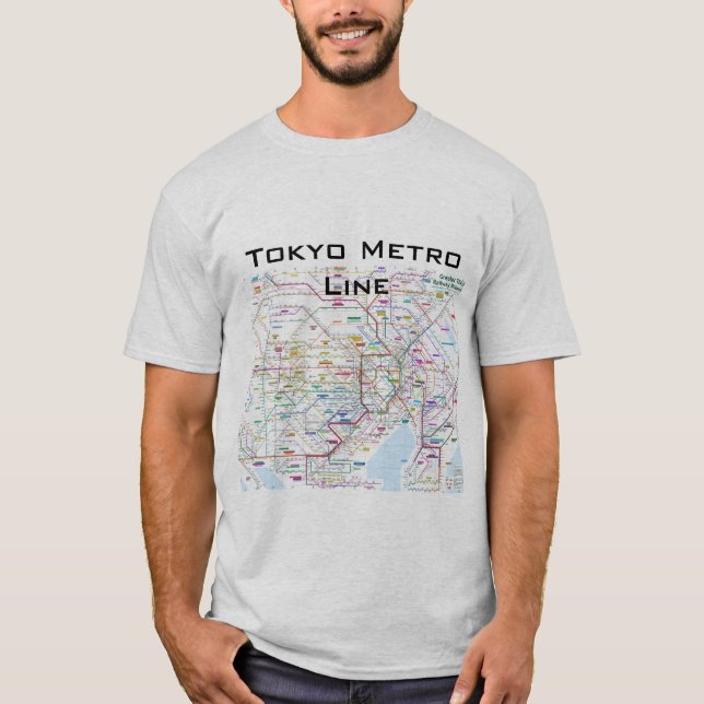 Camiseta Línea del metro de Tokio (Anverso)