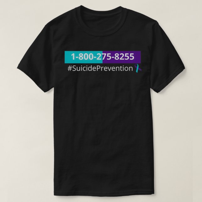 Camiseta Línea directa de prevención del suicidio 180027582 (Diseño del anverso)