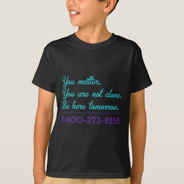 Camiseta Línea directa sobre el suicidio 1-800-273-8255 Sen (Anverso)