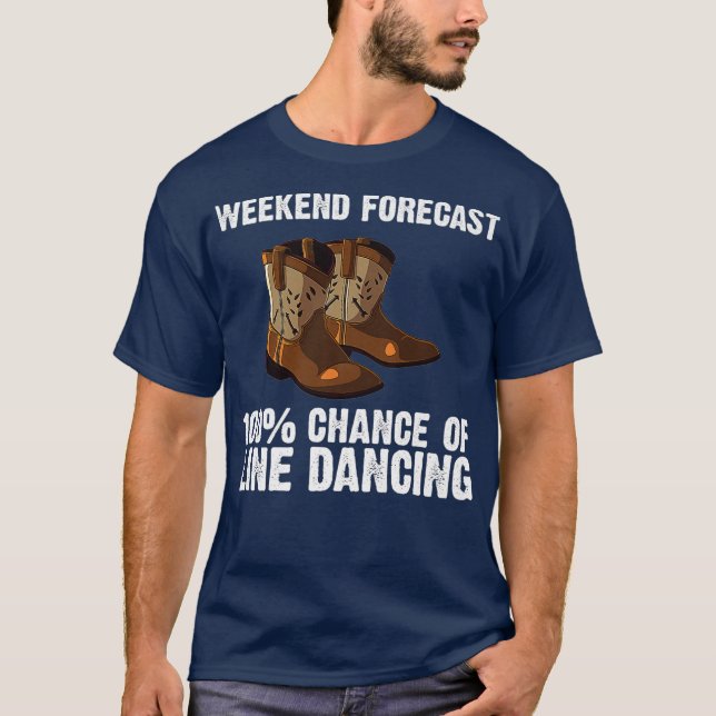 Camiseta Línea divertida de baile de los hombres de la líne (Anverso)