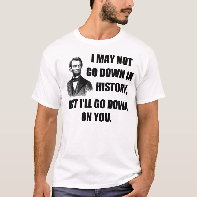 Camiseta Línea divertida de la recogida: Entre abajo en (Anverso)