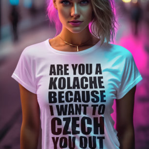 Camiseta Línea divertida de la recogida: Kolache CHECO