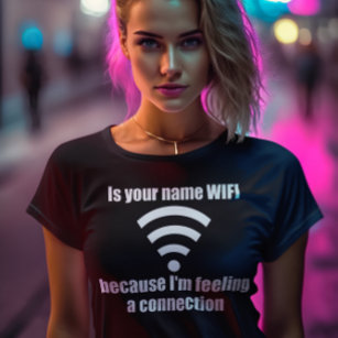 Camiseta Línea divertida de recogida: conexión WIFI