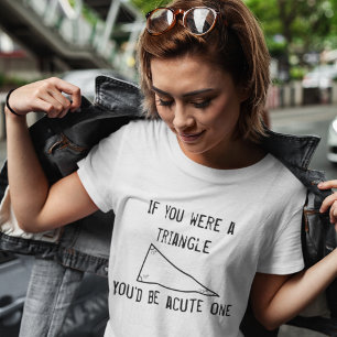 Camiseta Línea divertida de recogida: Triángulo