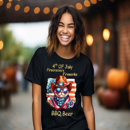 Camiseta Línea elegante: Día de la Independencia del Gato c