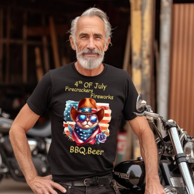 Camiseta Línea elegante: Día de la Independencia del Gato c (Subido por el creador)