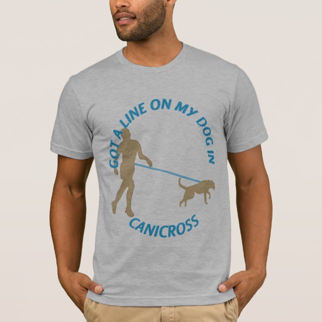 Camiseta Línea en mi perro en Canicross (Anverso)