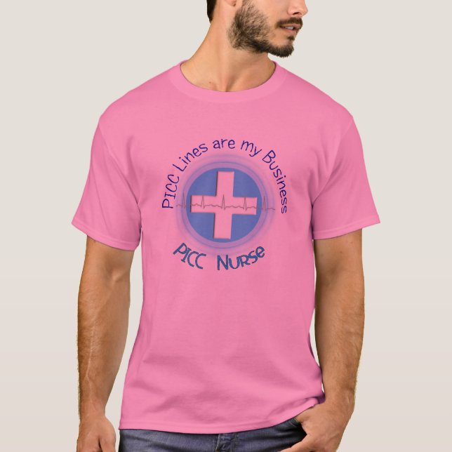 Camiseta Línea enfermera "enfermera de PICC de PICC " (Anverso)