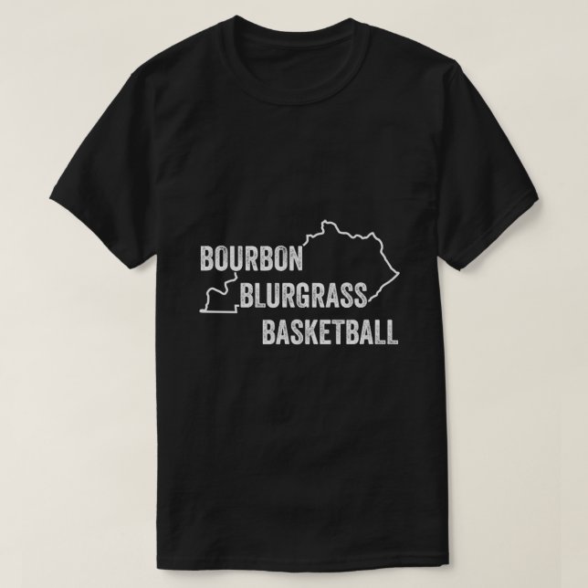 Camiseta Línea estatal de baloncesto azul de Kentucky Bourb (Diseño del anverso)