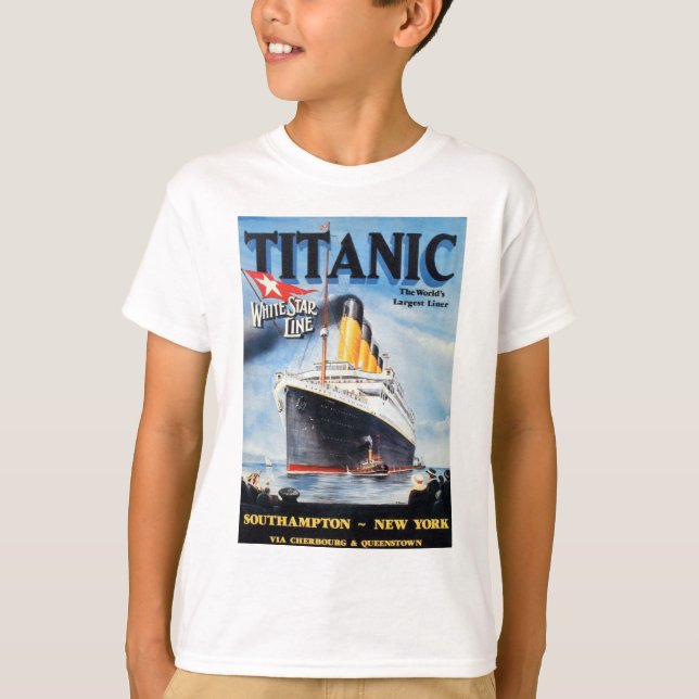 Camiseta Línea Estrella Blanca Titanic - El Liner Más Grand (Anverso)