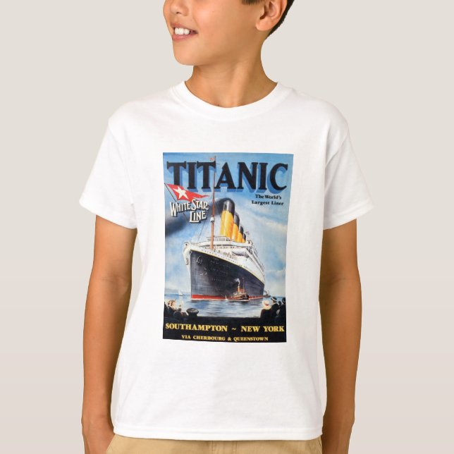 Camiseta Línea Estrella Blanca Titanic - El Liner Más Grand (Anverso)