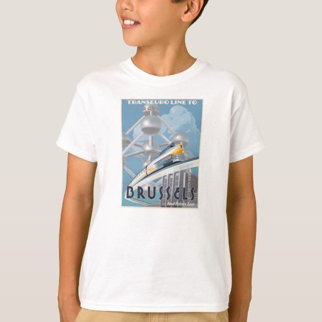 Camiseta Línea futurista del Transporte-Euro (Anverso)