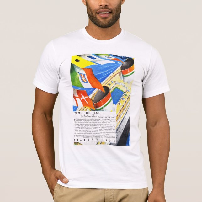 Camiseta Línea italiana ~ debajo de esta bandera (Anverso)