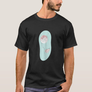 Camiseta Línea minimalista Pastel Bebé Azul Boho Ros