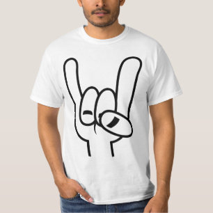 Camiseta Línea negra de los cuernos del demonio Metalizado