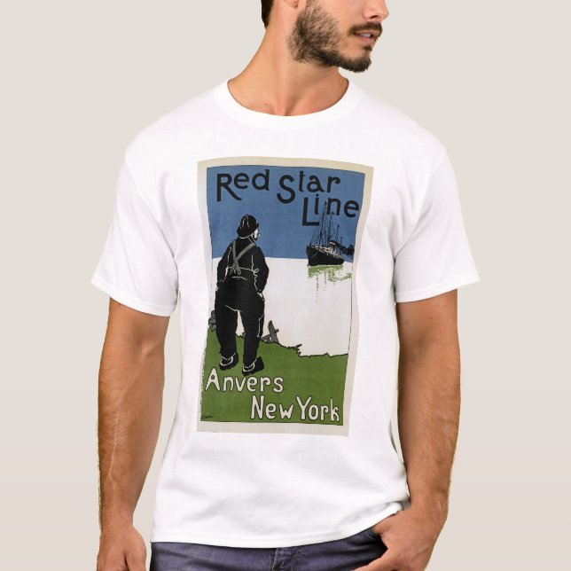 Camiseta Línea Red Star ~ Amberes-Nueva York (Anverso)