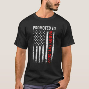 Camiseta Línea Roja De Los Hombres Promovida A Papi 2022 Bo