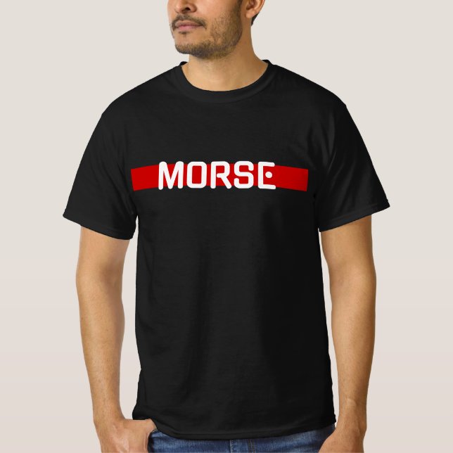 Camiseta Línea Roja Morse Code - Radio Amateur (Anverso)