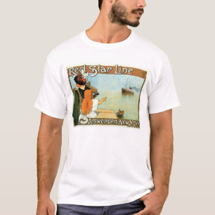 Camiseta Línea roja mujer de la estrella con el anuncio de
