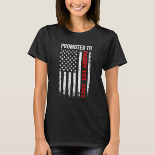 Camiseta Línea Roja Promovida A Papi Padre Bombero 2022
