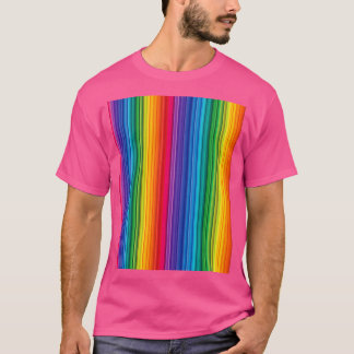 Camiseta Línea vertical de la delgada y sutil bandera arcoí
