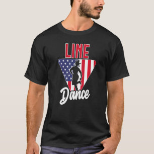 Camiseta Línea Vintage Dance Bandera De Los Ee.Uu. Dance Co