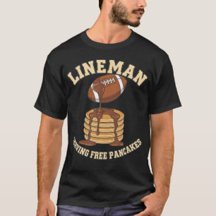 Camiseta Líneal divertido sirviendo panqueques Ofrecimiento