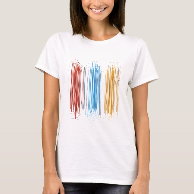 Camiseta Líneas abstractas (Anverso)