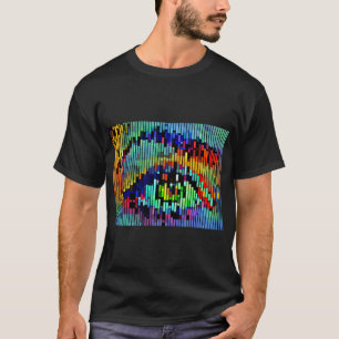 Camiseta Líneas abstractas geométricas de las líneas del oj