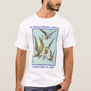 Camiseta Líneas aéreas coas alas mosca del mono