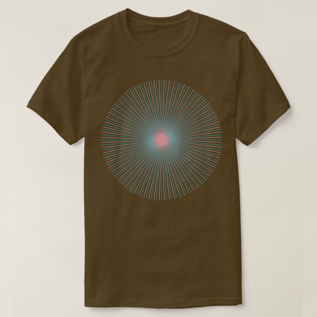 Camiseta Líneas circulares Efecto visual 2 (Diseño del anverso)
