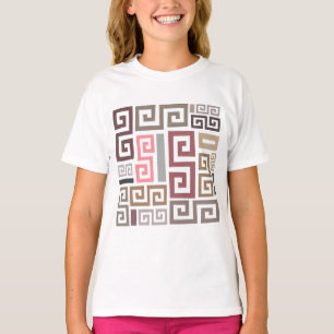 Camiseta líneas coloreadas artísticas abstractas modernas