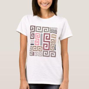 Camiseta líneas coloreadas artísticas abstractas modernas