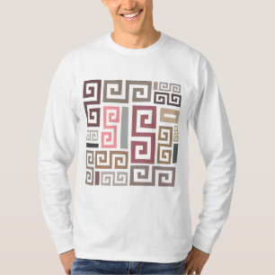 Camiseta líneas coloreadas artísticas abstractas modernas