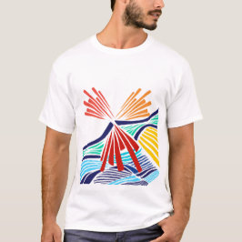 Camiseta Líneas Coloridas Abstractas | Geom Moder