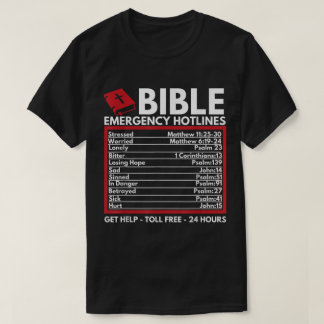 Camiseta Líneas de Ayuda de Emergencia Bíblicas Fe Diseño
