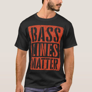Camiseta Líneas de Bajo Importan Bajista de Guitarra Bajo E