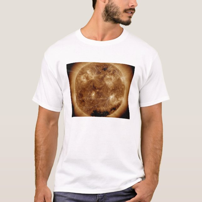 Camiseta Líneas de campo magnético en el Sol 2 (Anverso)