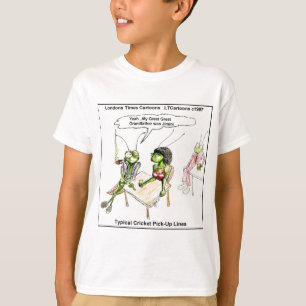 Camiseta Líneas de Captación de Críquet Divertidas