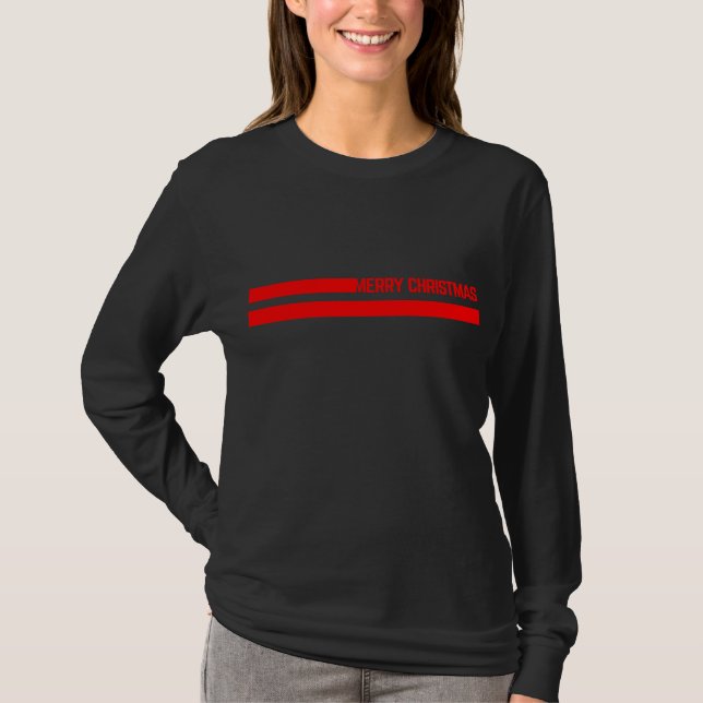 Camiseta líneas de feliz navidad (Anverso)