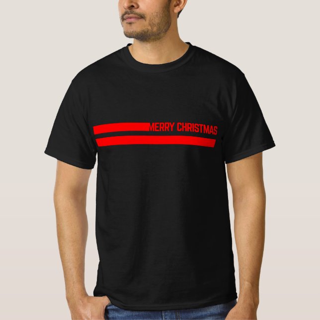 Camiseta líneas de feliz navidad (Anverso)
