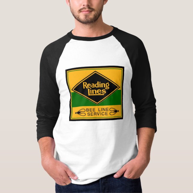 Camiseta Líneas de ferrocarril de la lectura, línea (Anverso)